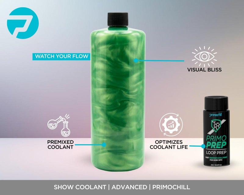PrimoChill Vue - Computer WaterCooling Coolant, Visual Flow, Solid/Non-Transparent, Full Protection, PrimoPrep Included, Proudly Made in The USA - UV Green - Image 2